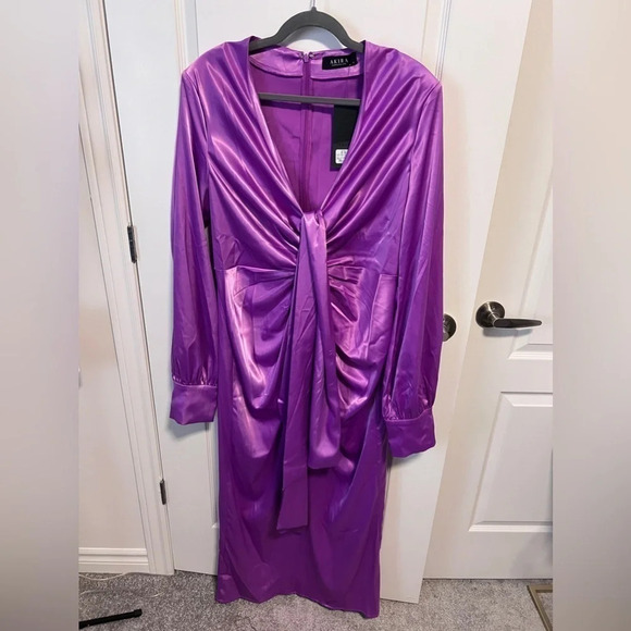 NWT | Akira | On Glow Purple V-Neck Maxi Dress | Size 1X - Picture 8 of 8